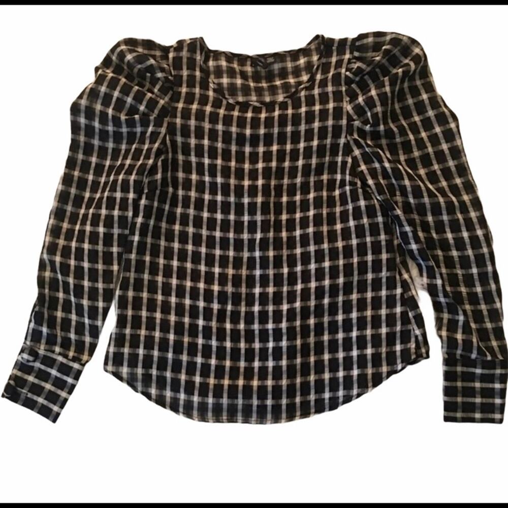 New Vera Moda Plaid black & white Top Size S